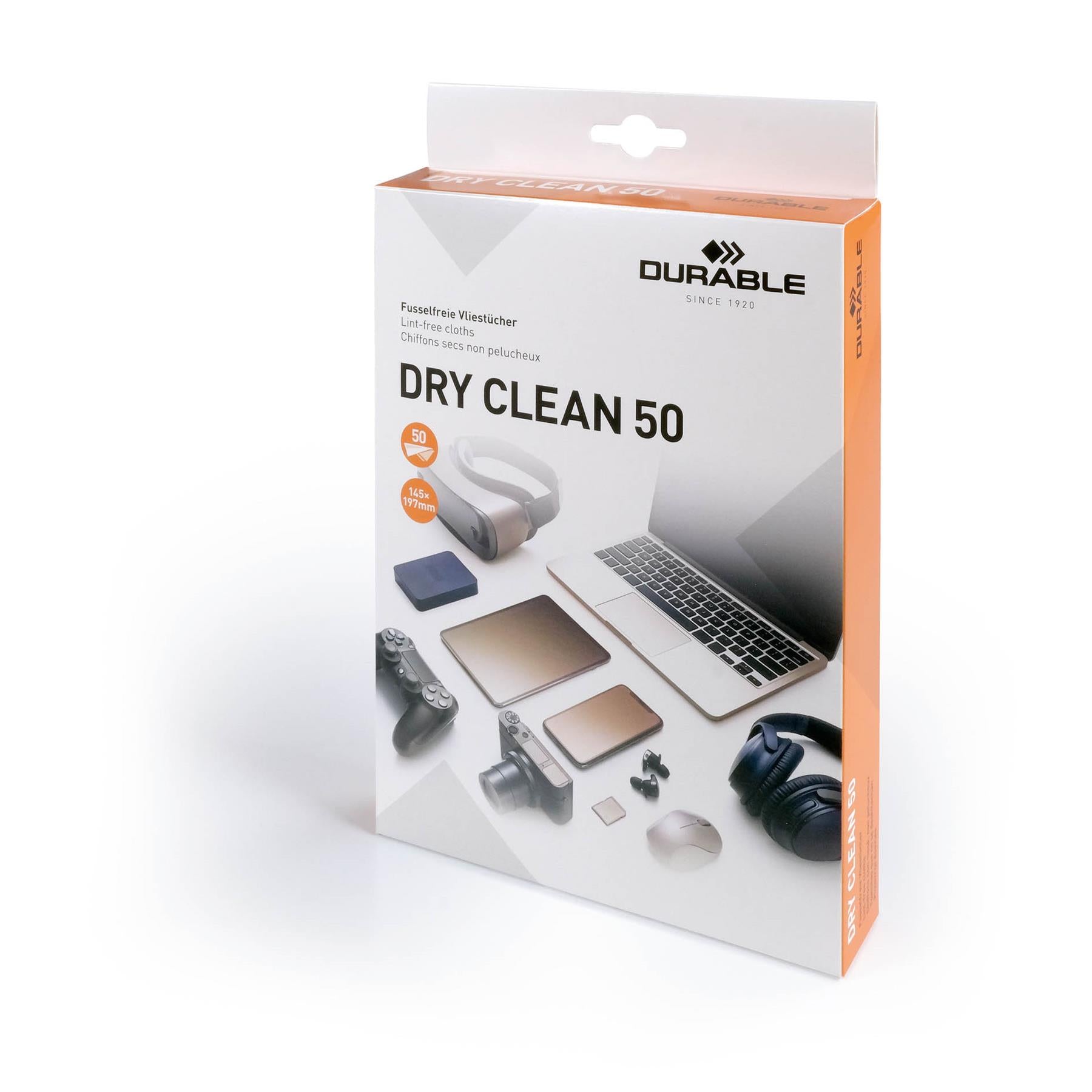 Durable Absorbent Dry Phone Cleaning Wipes | 50 Biodegradable Sachets