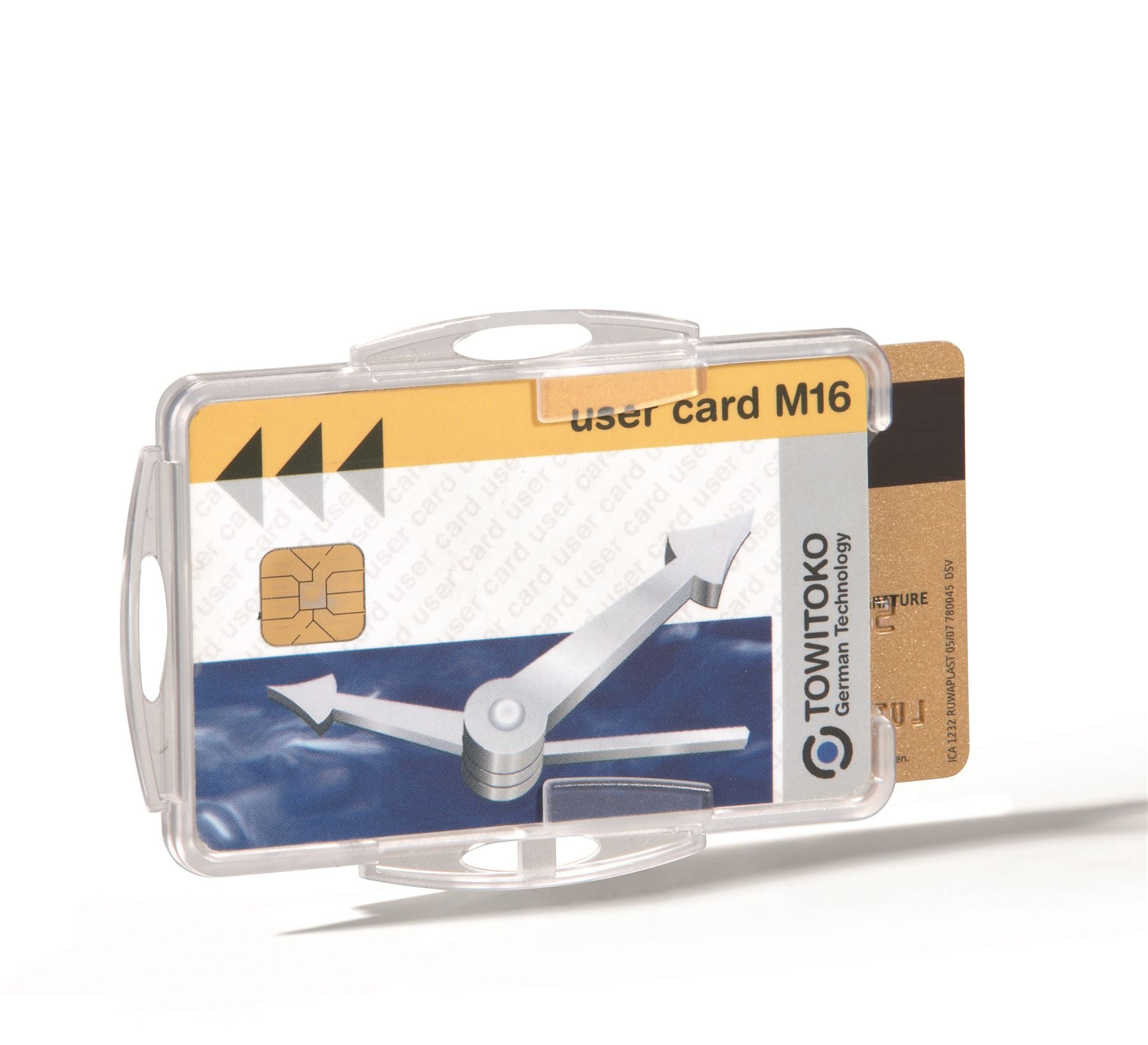 Durable DUO 2 Card Security Pass ID Badge Holders for Lanyards | 50 Pack | Clear