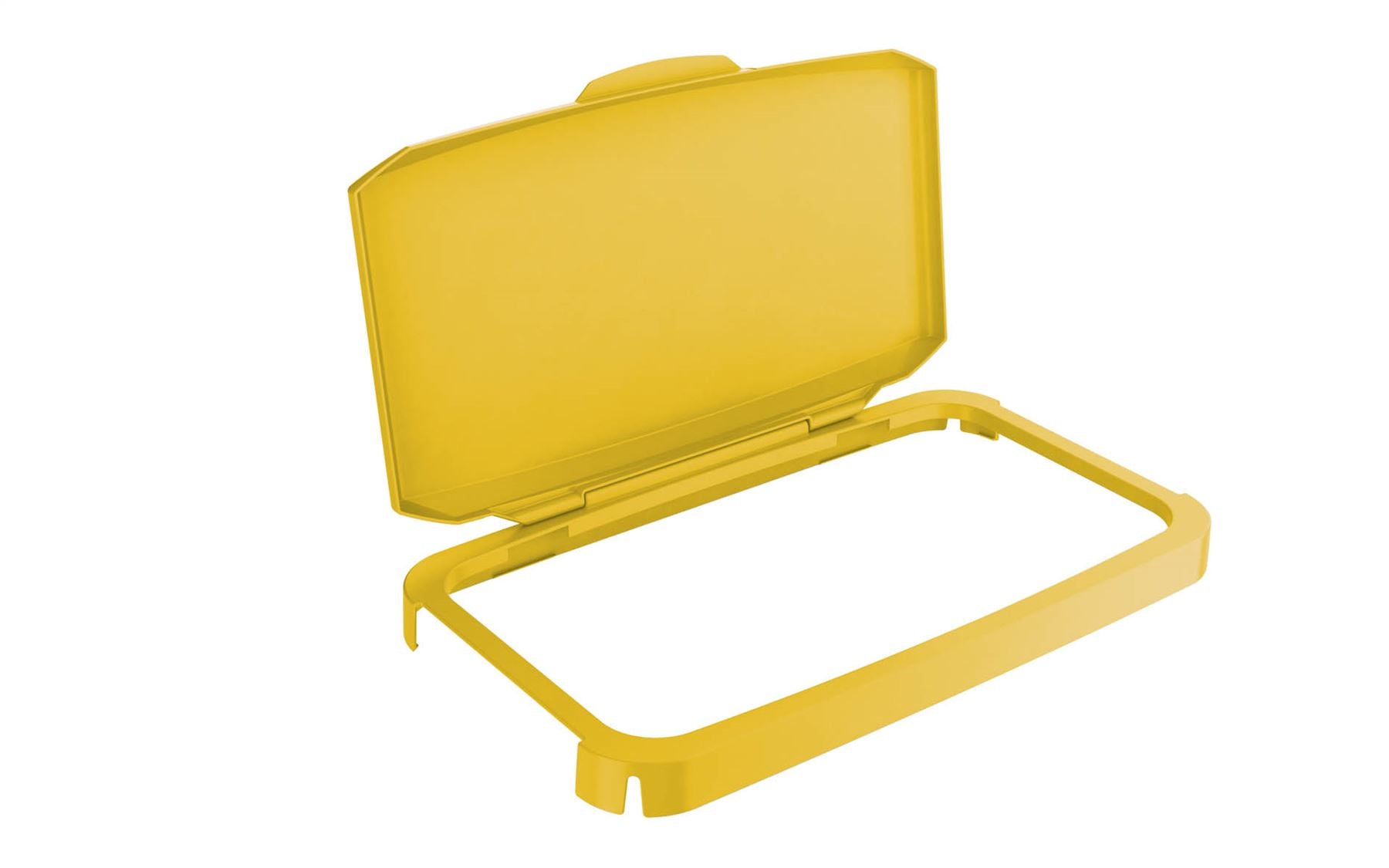 Durable 60L Hinged Bin Lid Yellow | Recycling Bin Lid | Food Safe | DURABIN